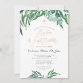 ユーカ素朴リ1歳誕生日バプテスマ 招待状 (正面)