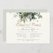 ユーカ素朴リ、ブルーガムリハーサルディナー 招待状 (正面/裏面)