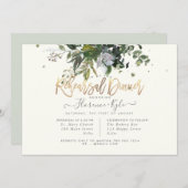 ユーカ素朴リ、ブルーガムリハーサルディナー 招待状 (正面/裏面)