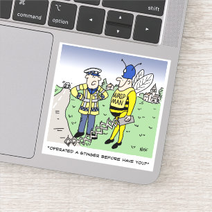 ユークの交通警察の面白い漫画 シール