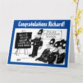 ユークの警察学校の面白いグリーティングカード カード (黄色い花)