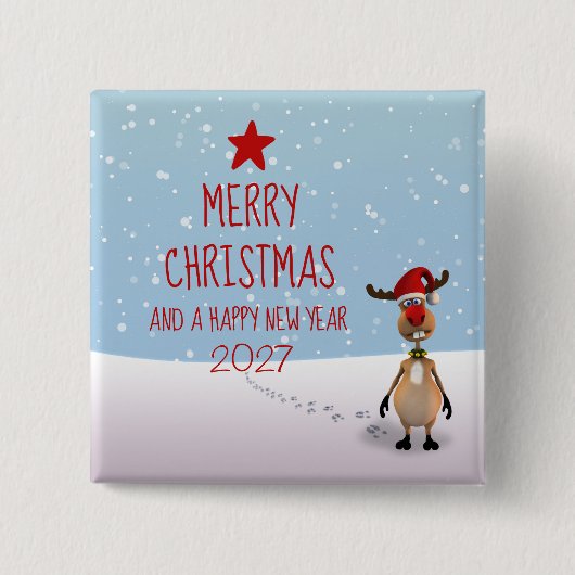 ユークリのクリスマスツリー2026 缶バッジ (正面)