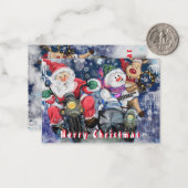 ユークリスマスカード-ハッピー・クリスマス・フレンド ノートカード (正面/裏面インサイチュ)