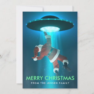 ユークリスマスカード ホリデーカード サンタUFO