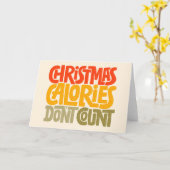 ユークリスマス カロリーはカウントされない デザイン カード (黄色い花)