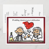 ユークリッドな結婚記念日招待状 招待状 (正面/裏面)