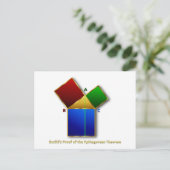 ユークリッドのピタゴラスの定理の証明。 ポストカード (スタンド正面)