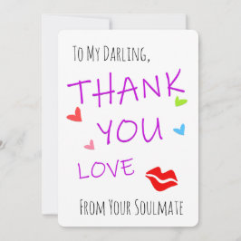 ユークリッドの面白い感謝カード、ラブハーツ＆レッドセクシーリップス サンキューカード