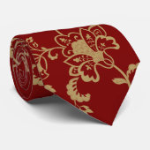 ユークリッド金ゴールド花 ネクタイ (ロール)