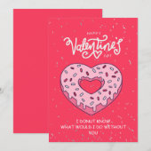 ユークリッド バレンタインデー カード ドーナツ 記念日 カード (正面/裏面)