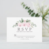 ユークリプトゥスピンクフローラ結婚式RSVP 出欠カード (スタンド正面)