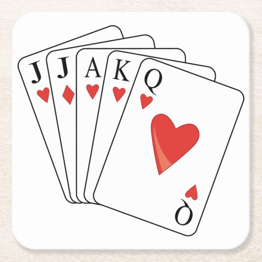 ユークルトランプ スクエアペーパーコースター (正面)