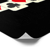 ユークレクイーンおもしろカードゲームプレイヤー勝利 ポスター (角)