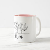 ユーグロウガールプランテおもしろいラバーズ名前をカスタムする ツートーンマグカップ (正面右)