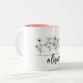 ユーグロウガールプランテおもしろいラバーズ名前をカスタムする ツートーンマグカップ (正面左)