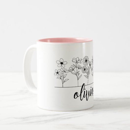 ユーグロウガールプランテおもしろいラバーズ名前をカスタムする ツートーンマグカップ (正面左)