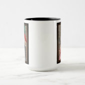 ユーゲン・フォン・ブラスの赤い扇子を持った若い女性 マグカップ (中央)