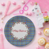 ユーコンテリトリタータンチェッククリスマス紙プレート ペーパープレート (パーティー)