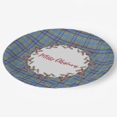 ユーコンテリトリタータンチェッククリスマス紙プレート ペーパープレート (アングル)