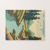 ユーコンリバーノースアメリカトラベルアートヴィンテージ ジグソーパズル (横)