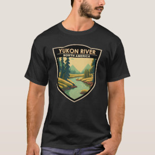ユーコンリバーノースアメリカトラベルアートヴィンテージ Tシャツ