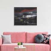 ユーコン川の真夜中：キャンバス標準サイズ キャンバスプリント (インサイチュ (リビング))