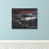 ユーコン川の真夜中：キャンバス標準サイズ キャンバスプリント (インサイチュ (ウッドフロア))