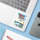 ユーコン川 アメリカ カナダ トラベルポスター シール (ノートパソコンとiPhone)