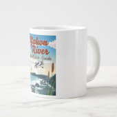 ユーコン川USAカナダ旅行ポスター ジャンボコーヒーマグカップ (正面右)