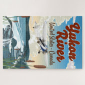 ユーコン川USAカナダ旅行ポスターGiant Coffee ジグソーパズル (横)