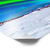 ユーコン湖凍っていラベルジュ上空オーロラ フォトプリント            (角)