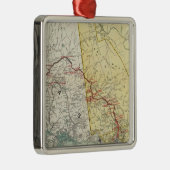 ユーコン準州の白いパスの地図及びルートおよびつながり メタルオーナメント (右)