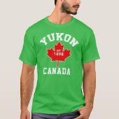 ユーコン準州カナダEst.1898の愛国心が強いTシャツ Tシャツ (正面)