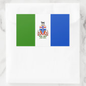 ユーコン準州旗 長方形シール (バッグ)