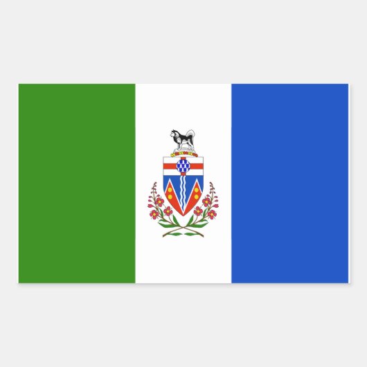 ユーコン準州旗 長方形シール (正面)