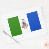 ユーコン準州旗 長方形シール (封筒)