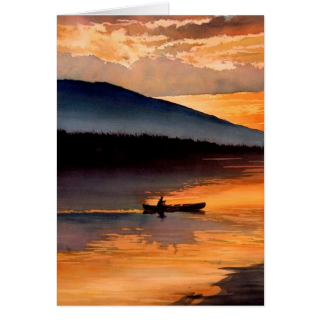 "ユーコン準州道"の景色の水彩画 (正面)