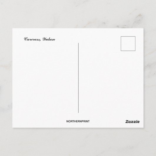 ユーコン・カナダのカークロス ポストカード (裏面)