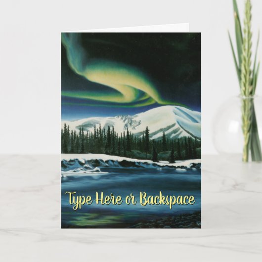ユーコン・ランドスケープ・アート・カーパーソナライズされたド カード (正面)