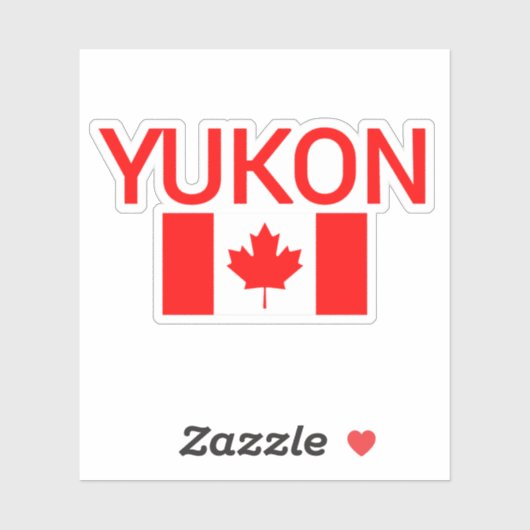 ユーコンCanadaカナダ国旗のダークカラー、ユーコン、ユーコン シール (シート)