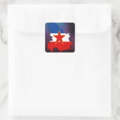 ユーゴクールスラビア国旗の地図 スクエアシール (バッグ)