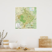 ユーゴスラビアのセルビア国コソボの地図 ポスター (キッチン)