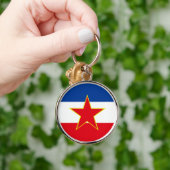 ユーゴスラビアの旗 キーホルダー (手)