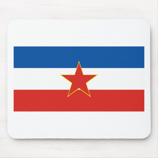 ユーゴスラビアの旗 マウスパッド (正面)