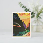 ユーゴスラビアを訪ねて ヴィンテージ トラベル ポスター アート ポストカード (スタンド正面)