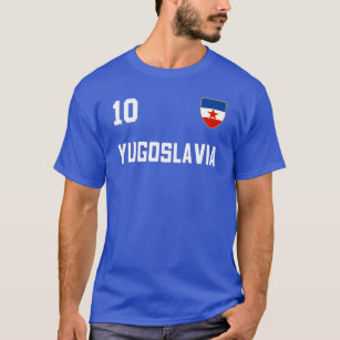ユーゴスラビア全国サッカーチームサッカーレトロキット Tシャツ