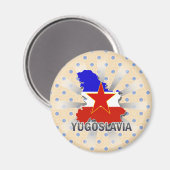 ユーゴスラビア国旗の地図2.0 マグネット (正面/裏面)