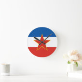 ユーゴスラビア国旗の時計 ラウンド壁時計 (ホーム)