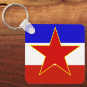 ユーゴスラビア国旗 キーホルダー (正面)