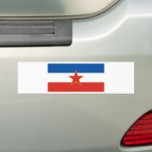 ユーゴスラビア国旗 バンパーステッカー (車上)